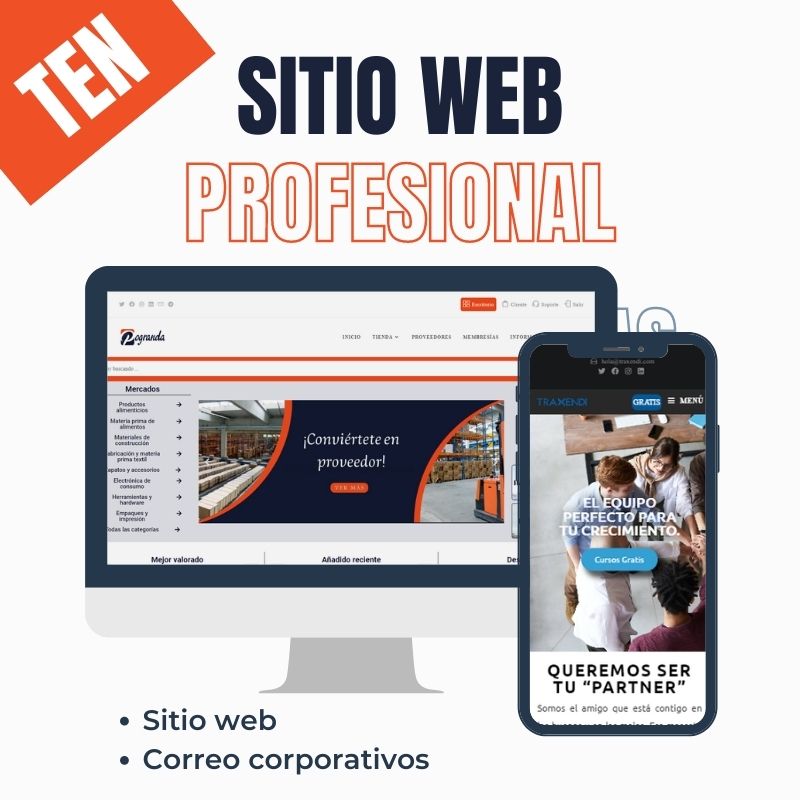 Creación de sitios web corporativos sencillo y email corporativo